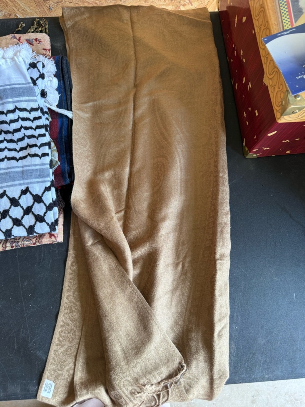Elegant Camel Brown Women's Scarf - Classic Lightweight Wrap